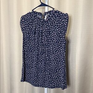Elle Navy and Pink Star Pattern Blouse